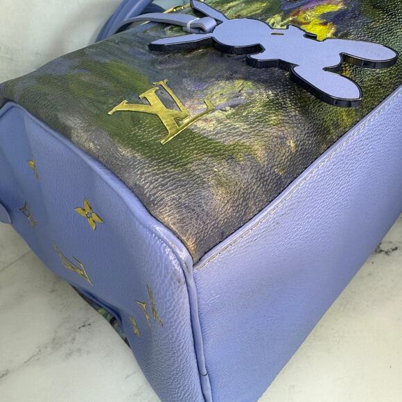 Louis Vuitton Monet Speedy Masters Collection Jeff Koons leather art bag LV Gold - Picture 15 of 15